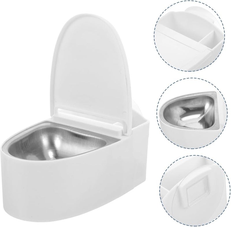 منفضة سجائر معلقة على الحائط على شكل مرحاض مع غطاء، ديكور حمام مضحك للاستخدام الداخلي - Image 3